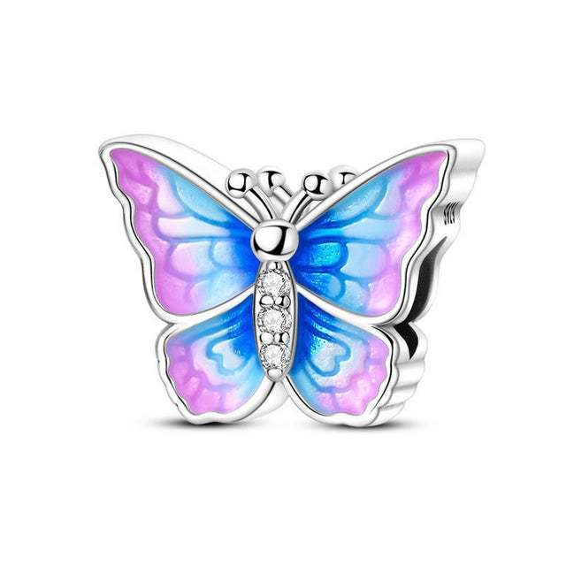 Mariposa azul lila