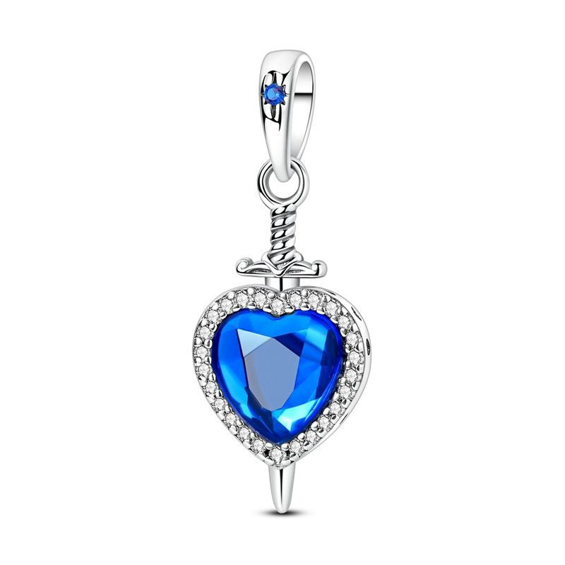 Corazón azul y daga