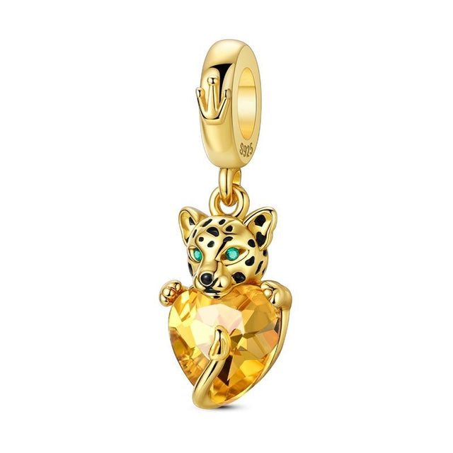 Leopardo corazón oro