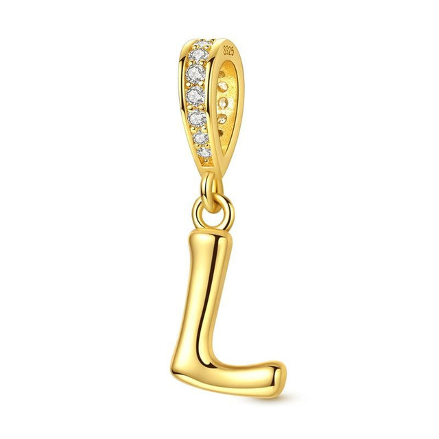 Inicial L oro charm