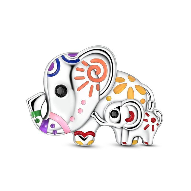 Mamá y bebé elefante