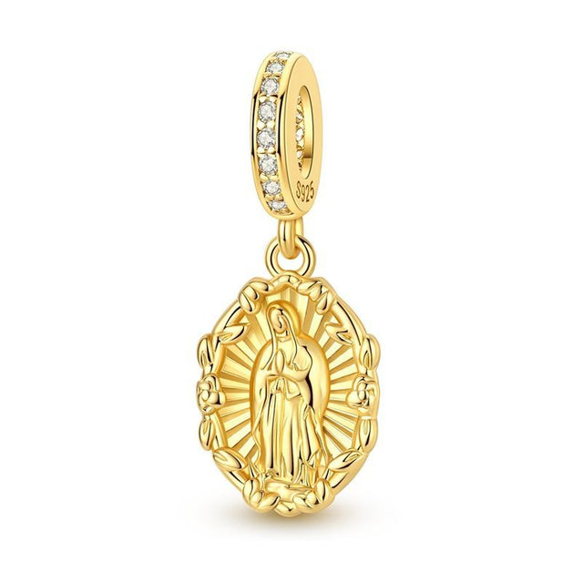 Virgen floral oro