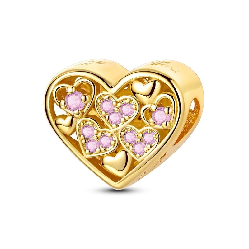 Corazón rosa oro
