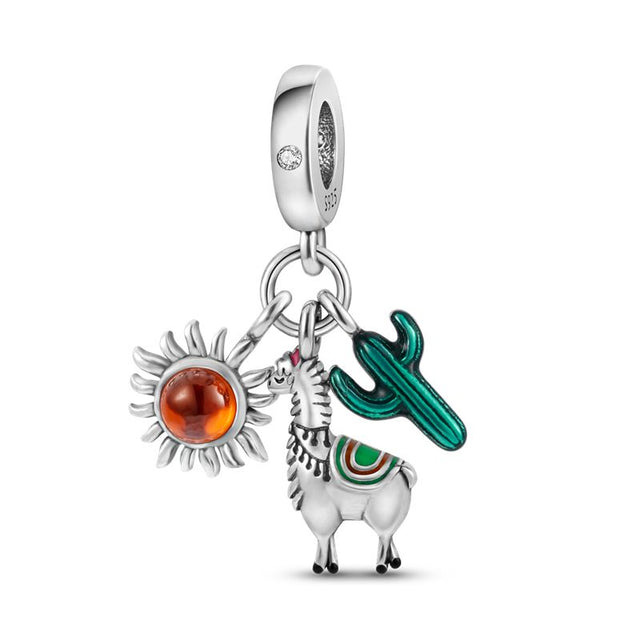 Alpaca y cactus