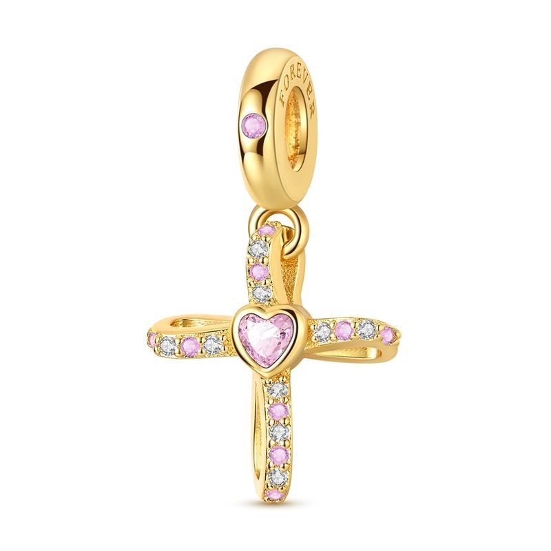 Cruz rosa oro
