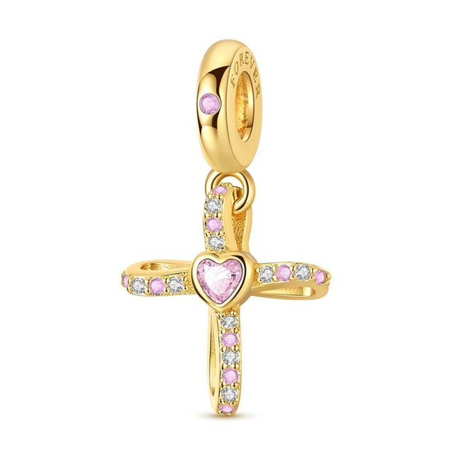 Cruz rosa oro