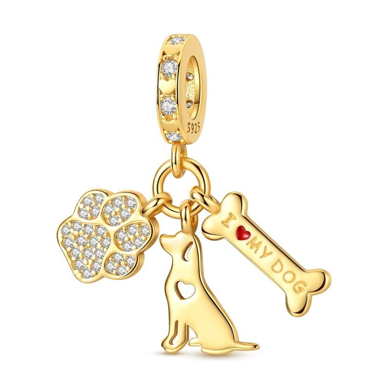 Hueso de perro oro
