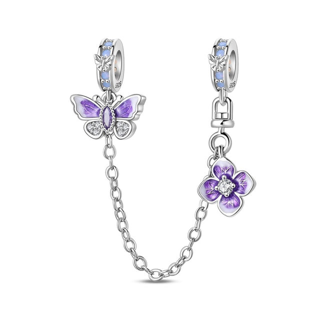 Mariposa y flor cadena