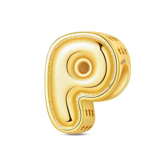 Inicial P oro brillante