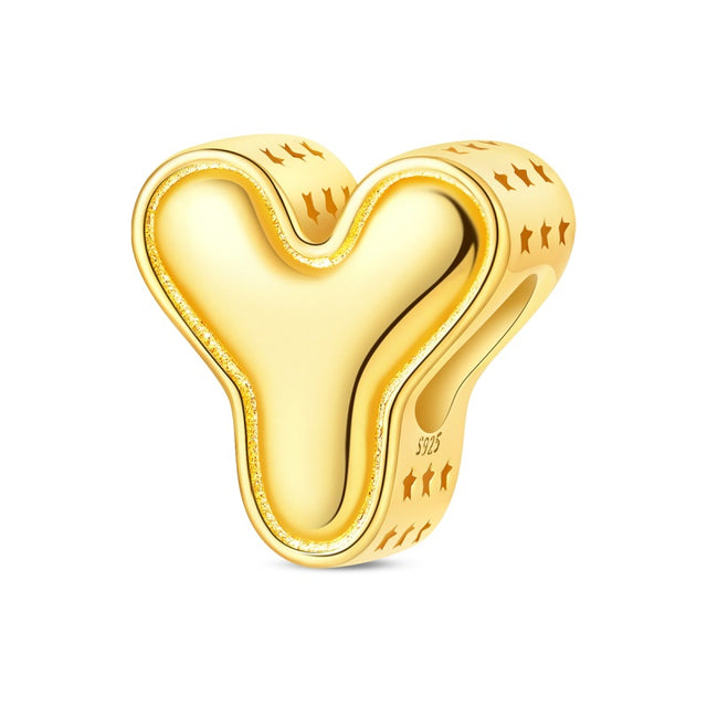 Inicial Y oro brillante
