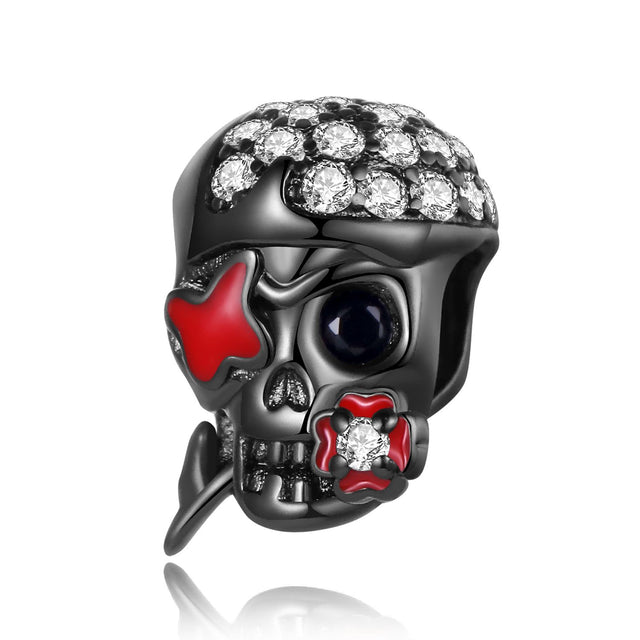 Calavera con flor